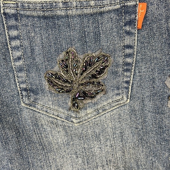 J Secret woman’s sequin boot cut blue jean Size 29. Size 9-10 - Picture 4 of 12